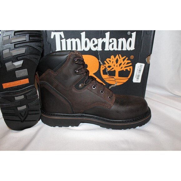 Timberland PRO Men's PIT BOSS 6" Soft Toe Work Boots Dr. Brown Sz 10.5 NIB - Picture 6 of 7